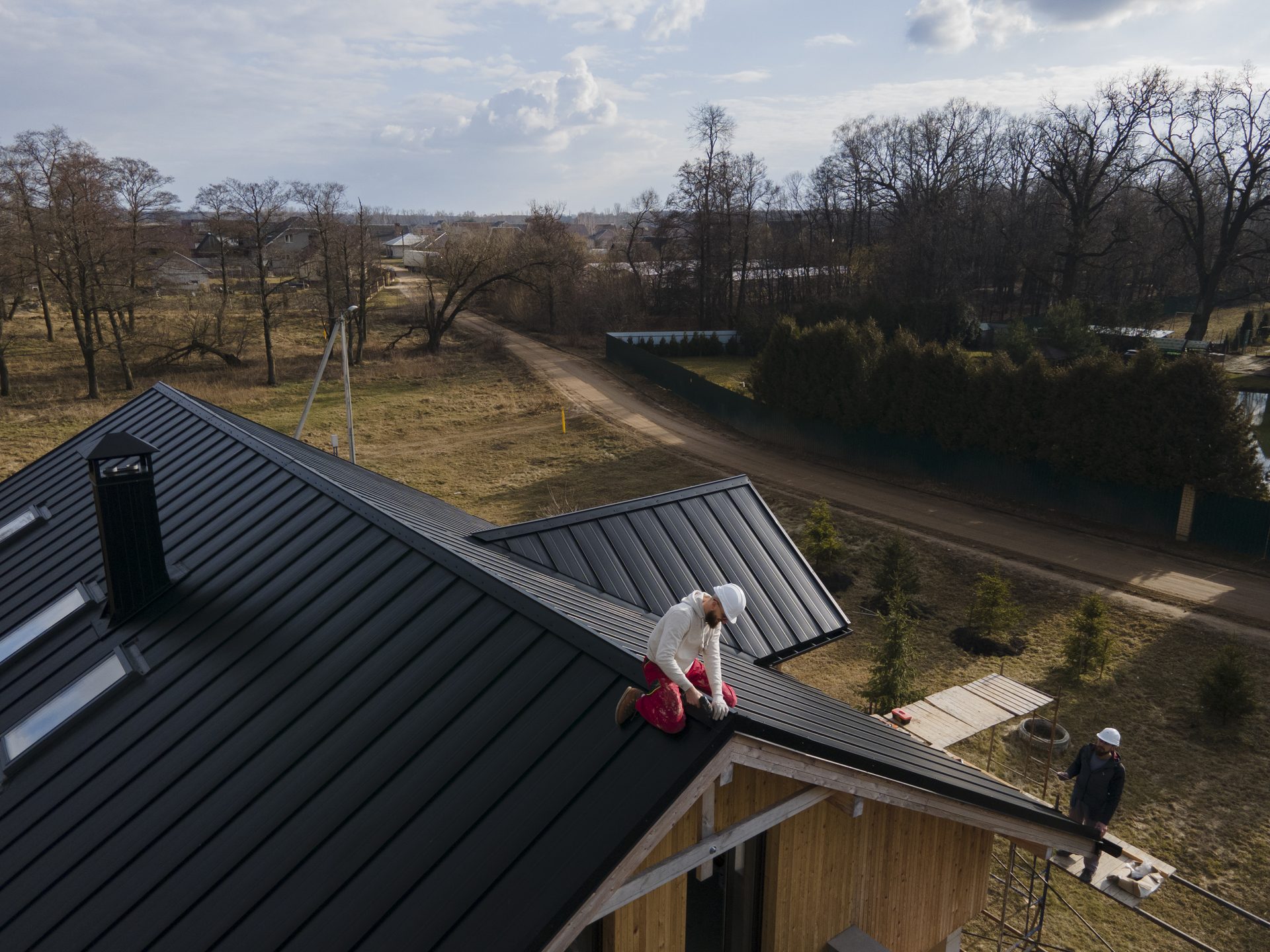 Fixins crew completing a roof installation in Colorado Springs