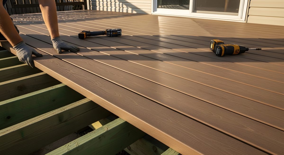 Composite decking installation, Deck and Patio Construction by Fixins in Colorado Springs